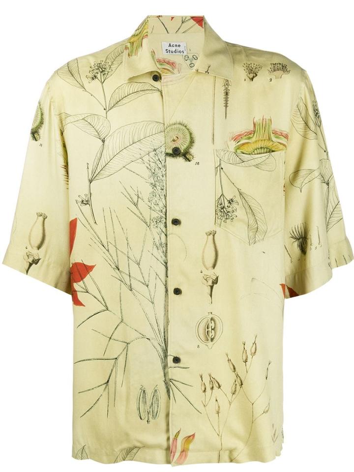 Acne Studios Botanical Print Shirt - Neutrals