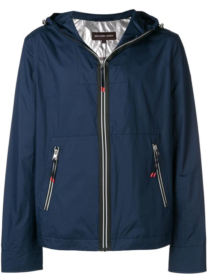 Michael Michael Kors Hooded Rain Jacket - Blue