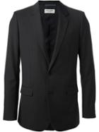Saint Laurent Two Button Suit, Men's, Size: 56, Black, Silk/wool