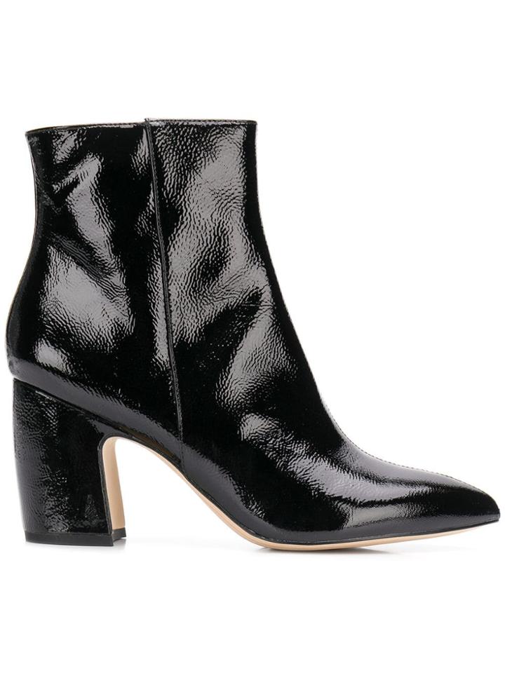 Sam Edelman Varnish Ankle Boots - Black