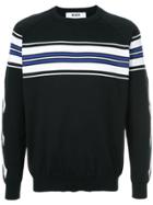Msgm Msgm X Diadora Stripe Detail Sweater - Black