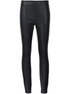 Rag & Bone Panelled Leggings, Women's, Size: 4, Black, Cotton/lamb Skin/spandex/elastane