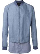 3.1 Phillip Lim Shirt Tail Chambray Bomber Jacket