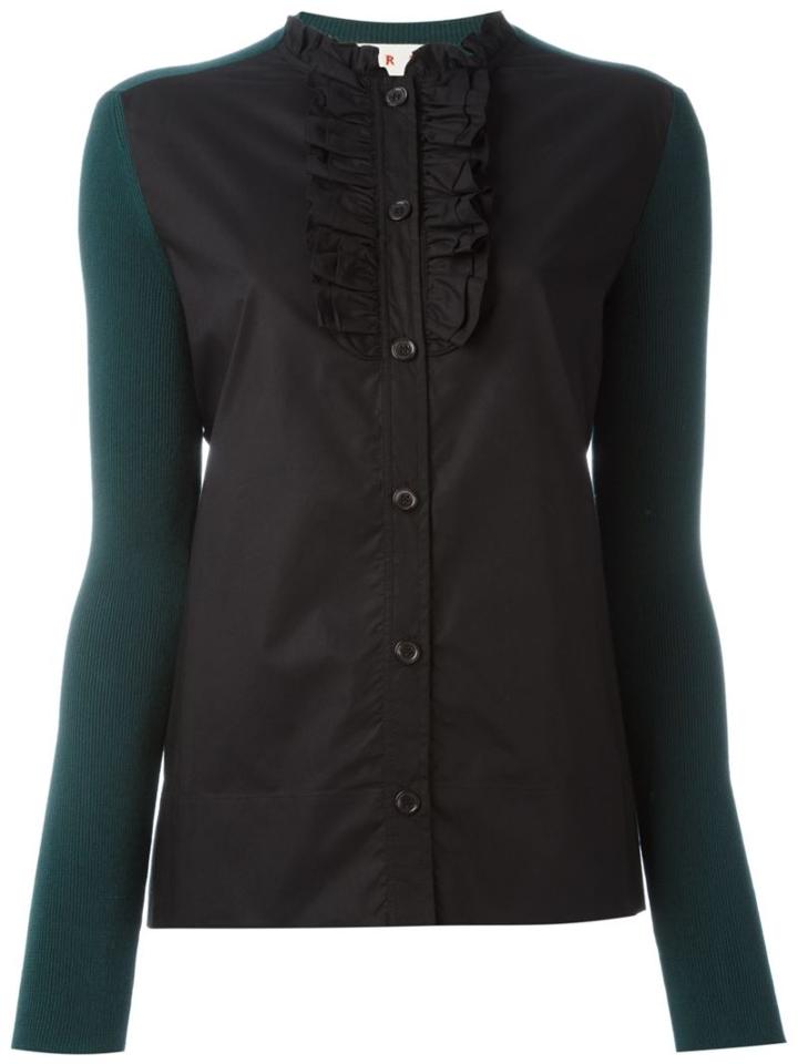 Marni Ruffled Knitted Combo Shirt