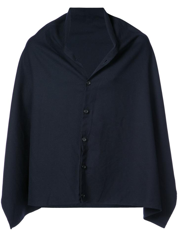 Engineered Garments Buttoned Shawl Jacket - Blue