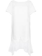 Ermanno Ermanno Lace Hem T-shirt Dress - White