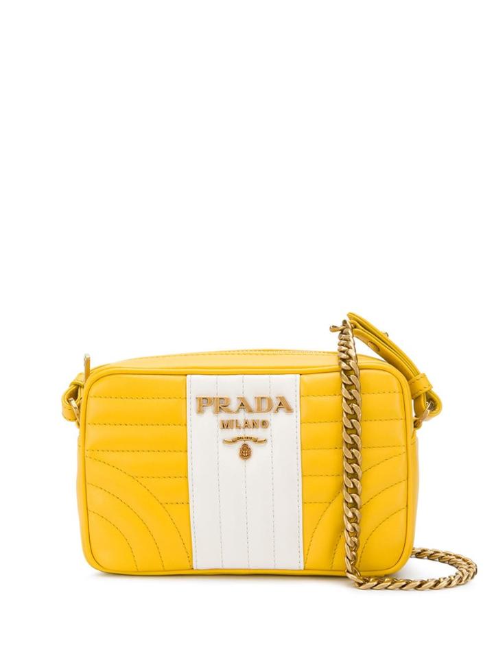 Prada Quilted Cross-body Bag - Yellow