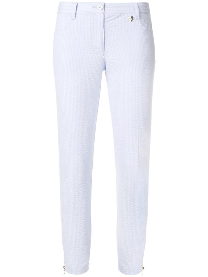 Twin-set Slim Fit Cropped Trousers - Pink & Purple