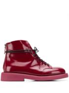 Marsèll Varnished Ankle Boots - Red