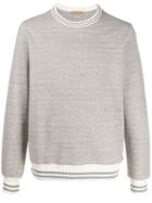 Eleventy Long-sleeve Fitted Sweatshirt - Grey