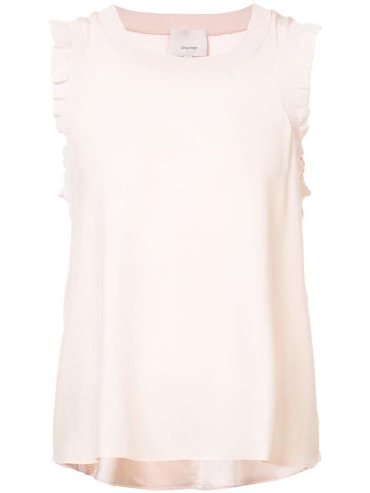Cinq A Sept Frill Trim Shell Top - Pink