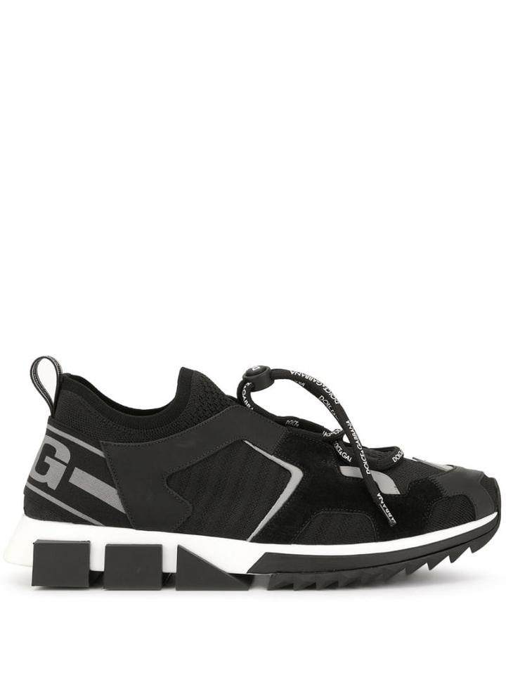 Dolce & Gabbana Sorrento Mix-material Trekking Sneakers - Black