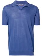 Nuur Knitted Polo Shirt - Blue