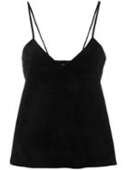 Manokhi Plain Cami Top, Women's, Size: 36, Black, Lamb Skin