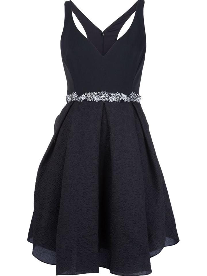 Marchesa Notte Embellished Belt Evening Dress