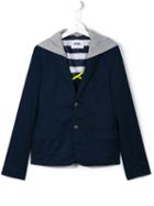 Msgm Kids Hooded Jacket, Boy's, Size: 14 Yrs, Blue