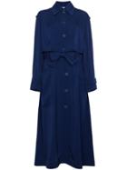 Stella Mccartney Elasticated Waist Trench Coat - Blue