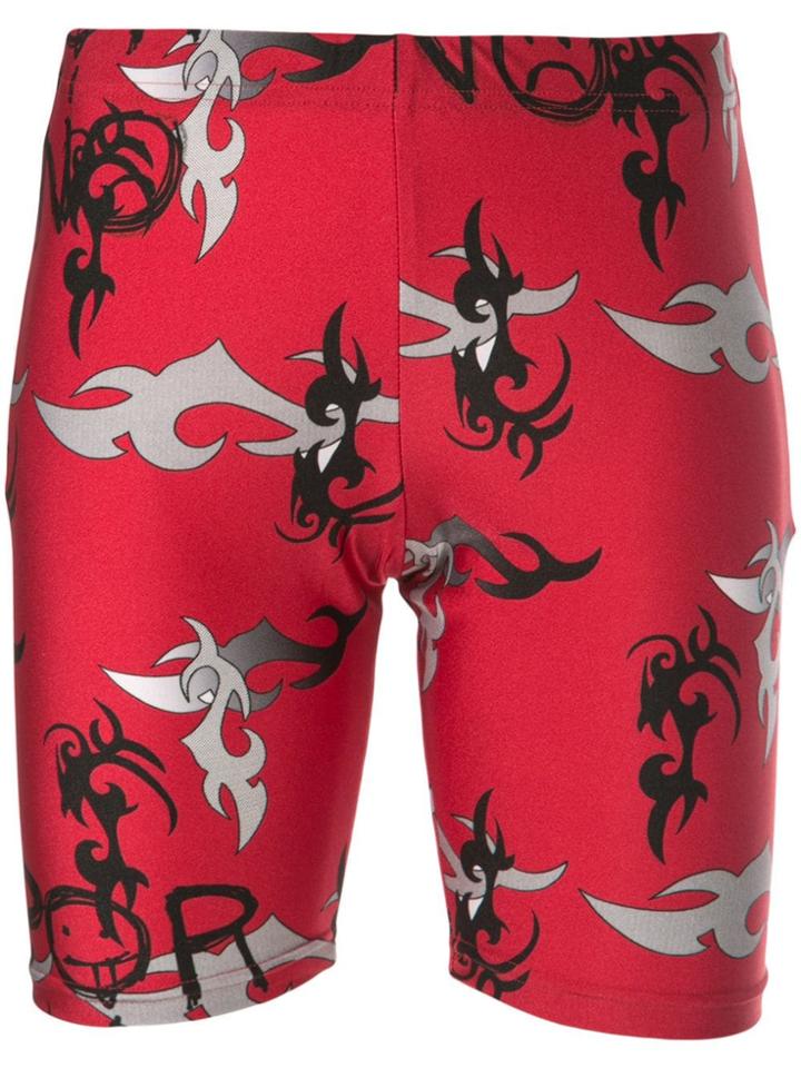 Barbara Bologna Printed Cycling Shorts - Red
