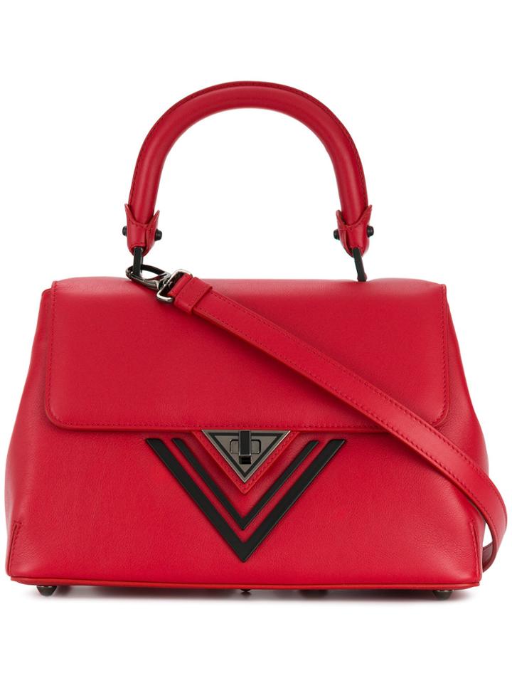 Giaquinto Chevron Detail Handbag - Red