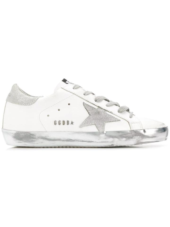 Golden Goose Deluxe Brand Superstar Glittered Sneakers - White