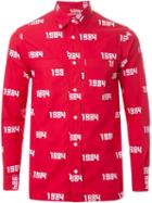 Gosha Rubchinskiy 1984 Print Shirt, Men's, Size: Large, Red, Cotton