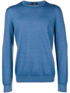 Fay Plain Knit Sweater - Blue