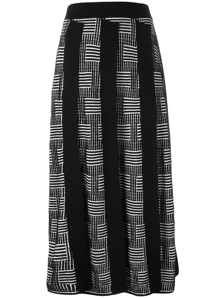 Kenzo 'ny Stripes' Knit Skirt, Women's, Size: Xs, Black, Silk/cotton