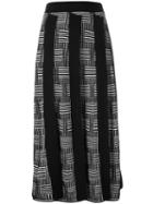 Kenzo 'ny Stripes' Knit Skirt, Women's, Size: Xs, Black, Silk/cotton