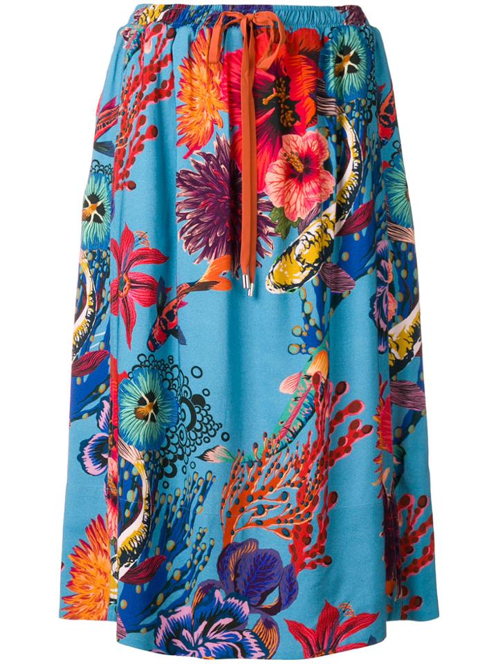 Paul Smith Ocean Print Skirt - Blue