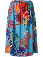 Paul Smith Ocean Print Skirt - Blue