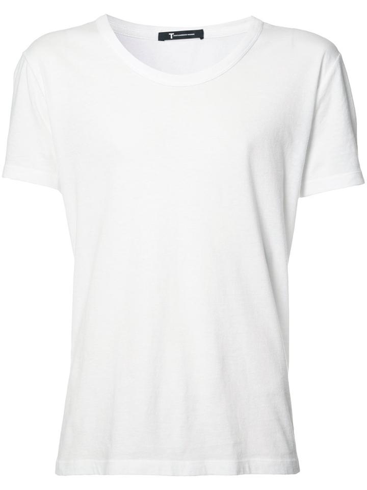 T By Alexander Wang Plain T-shirt, Men's, Size: Xs, White, Cotton