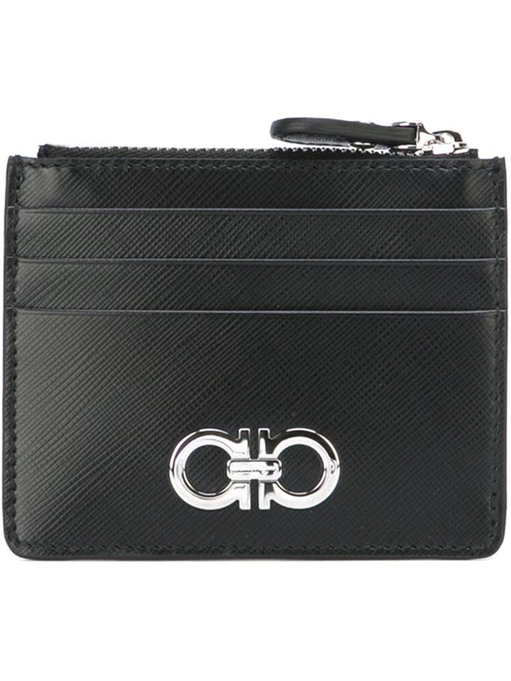 Salvatore Ferragamo Double Gancio Cardholder - Black