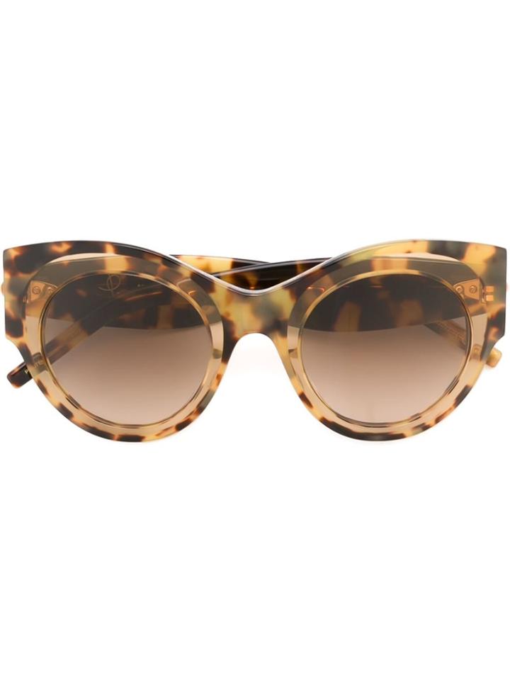 Pomellato Oversized Round Frame Sunglasses - Brown