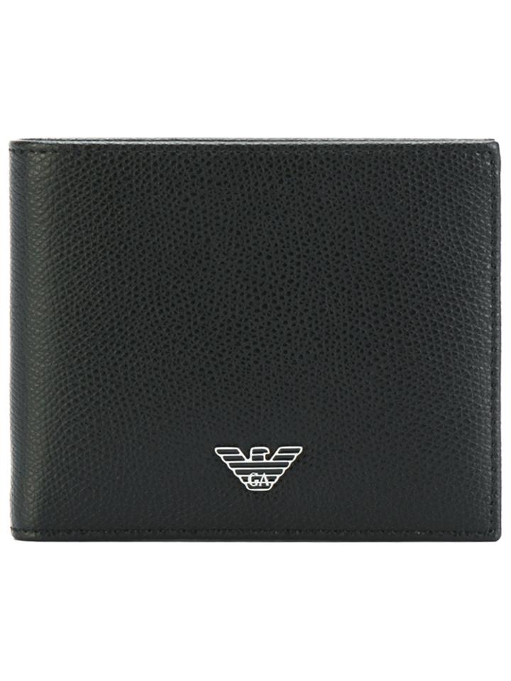 Emporio Armani Branded Billfold Wallet - Black