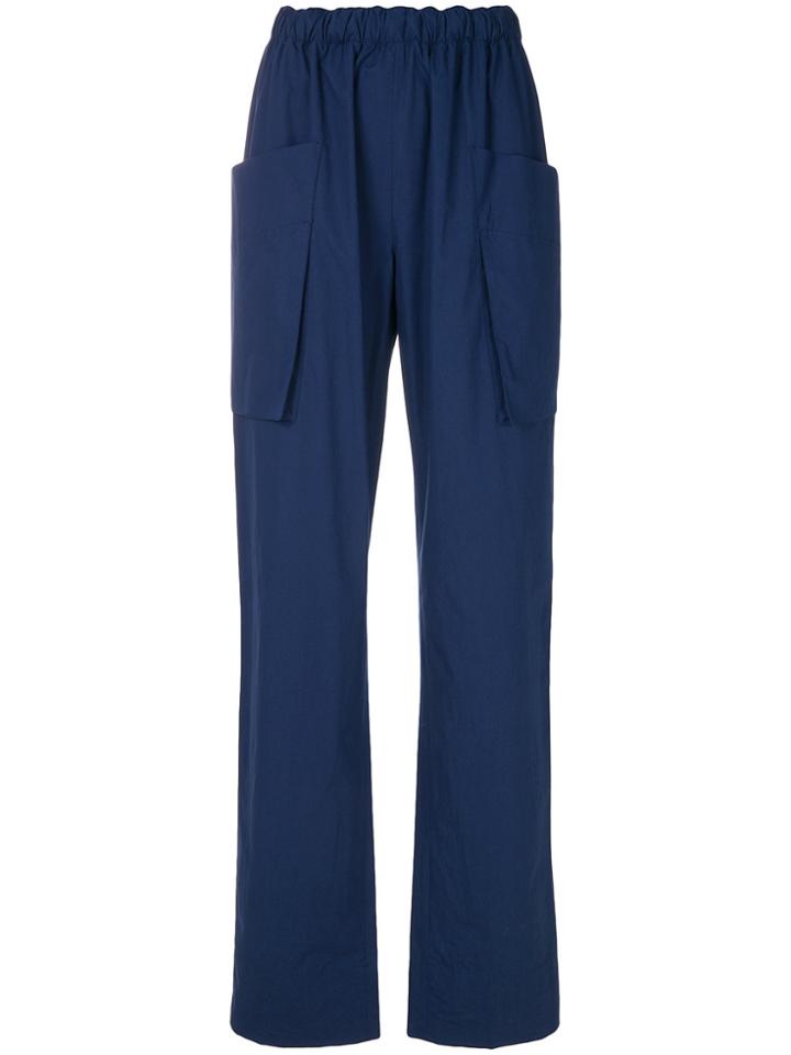 Cédric Charlier Tie-back Trousers - Blue