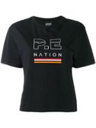 P.e Nation Logo Print T-shirt - Black