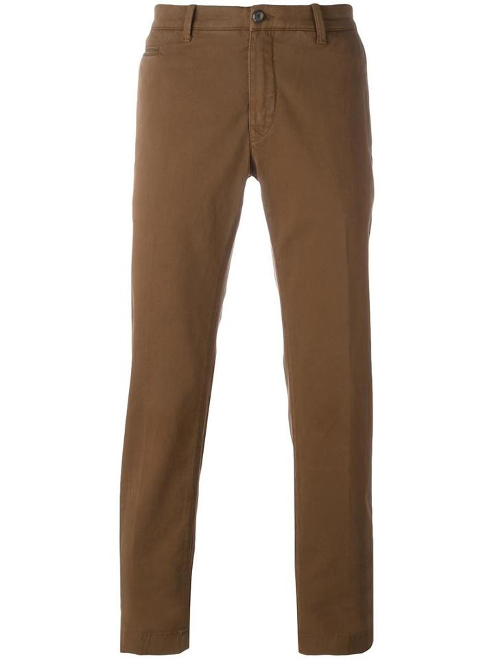 Jacob Cohen Straight-leg Chinos, Men's, Size: 35, Brown, Cotton/spandex/elastane