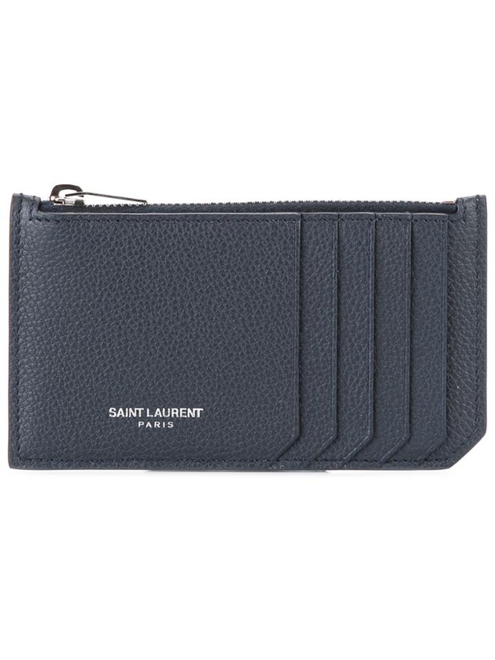 Saint Laurent Paris 5 Fragments Zip Pouch - Blue