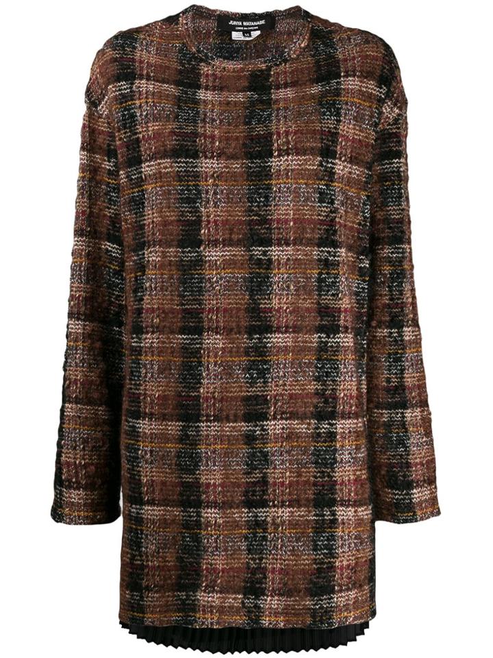 Junya Watanabe Knitted Shift Dress - Brown