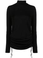Yohji Yamamoto Roll Neck Longline Sweater - Black