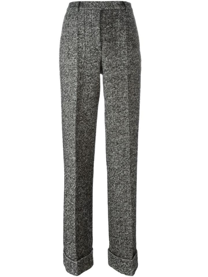 Philosophy Di Lorenzo Serafini Tweed Trousers, Women's, Size: 42, Black, Polyamide/polyester/alpaca/virgin Wool
