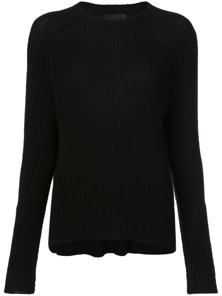 Nili Lotan Cashmere Rib Knit Sweater - Black