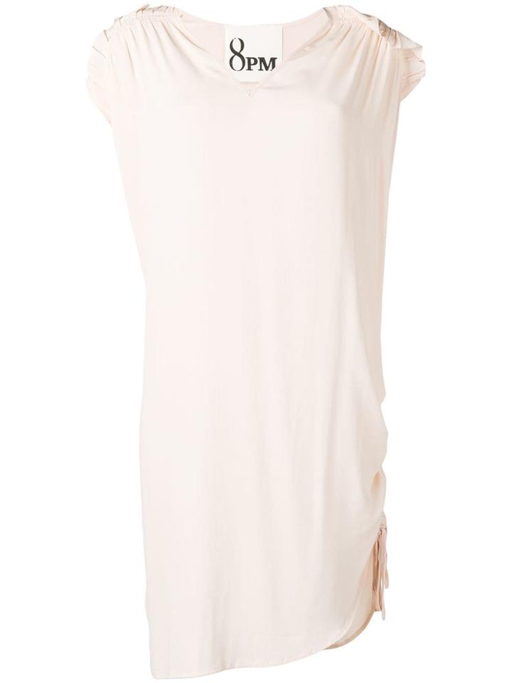 8pm Pleated Shoulder Shift Dress - Pink