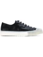 Adieu Paris Contrast Toe Cap Sneakers, Men's, Size: 42, Blue, Calf Leather/leather/cotton/rubber