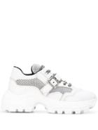 Miu Miu Chunky Sole Lace-up Sneakers - White