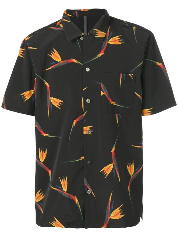 Attachment Printed Shortsleeved Shirt - Black