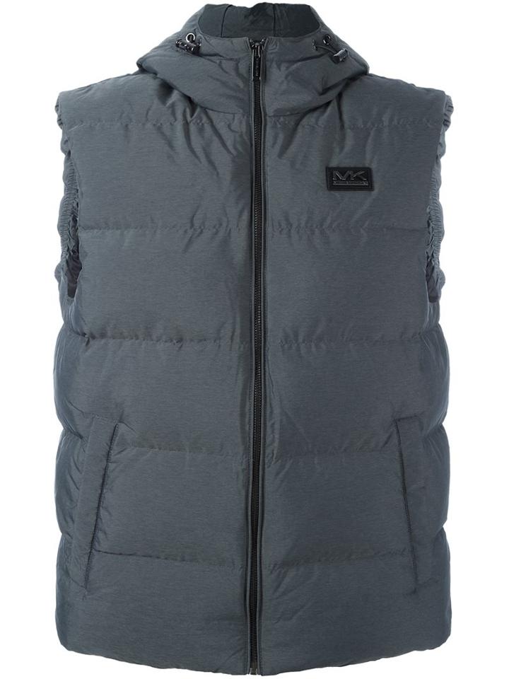 Michael Kors Padded Gilet, Men's, Size: Xxl, Grey, Polyester/nylon/feather Down