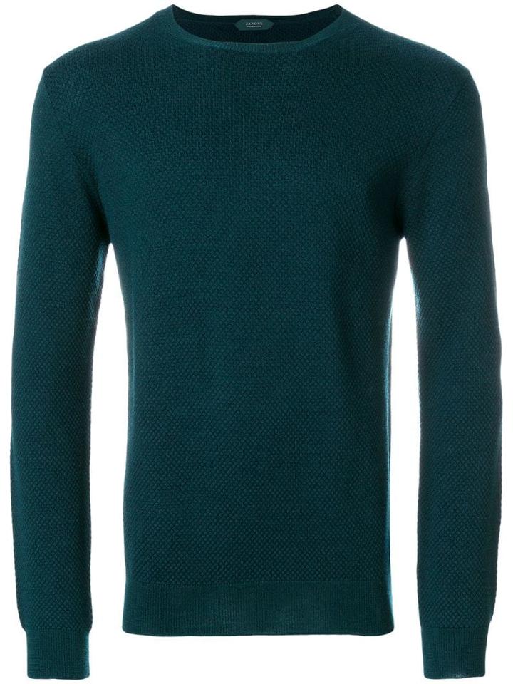 Zanone Long Sleeved Sweater - Green