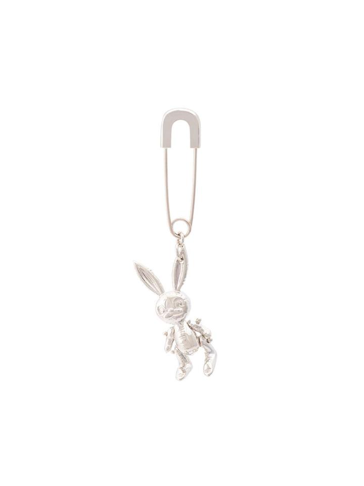 Ambush Bunny Saftey Pin Earring - Silver