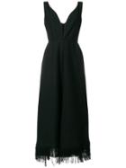 Nina Ricci Plunging V-neck Dress - Black